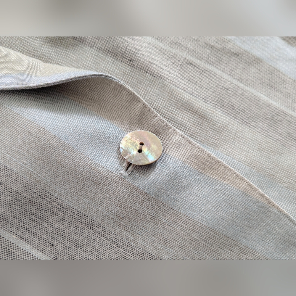 LAFAYETTE 148 Vintage Linen/Silk Blend Multi-Stripe Suit; Size 12 - Picture 10 of 16